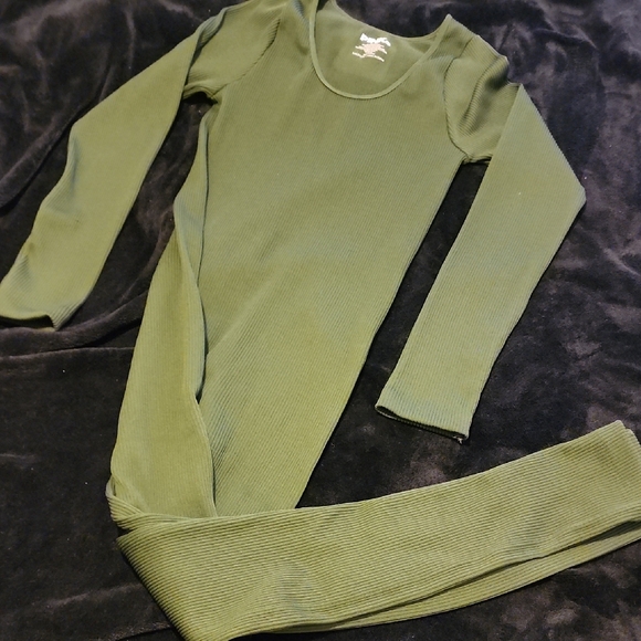 PINK Victoria's Secret Olive Green Top - Picture 3 of 4